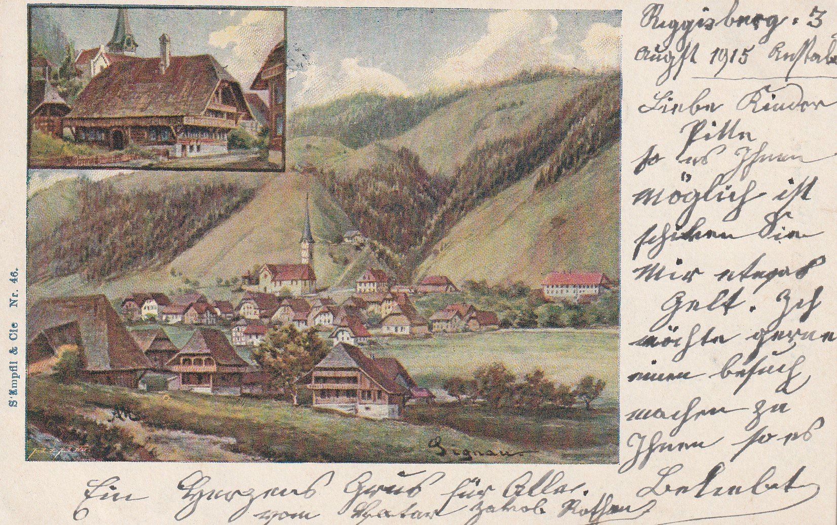 Cartoline postali: AK Signau – Usato da Gerzensee venduto da Zelg30