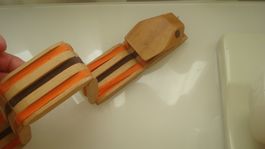 Holzschlange faltbar Vintage