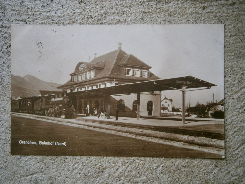 AK Bahnhof Grenchen Nord Dampflokomotive 1922 Kaufen auf Ricardo