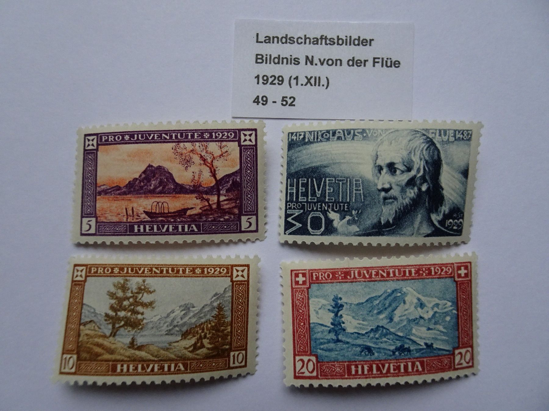Tutti i francobolli: PJ 1929** – Nuovo (secondo la descrizione) da Aadorf venduto da Chnorli-Furz