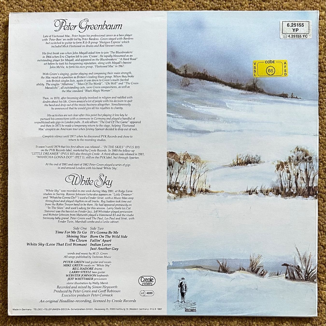Dischi in vinile: LP - Peter Green – White Sky – Usato da Breganzona venduto da Onairda75 1