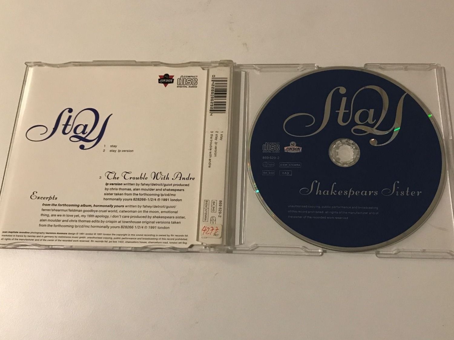 CDs: CD- Shakespears Sister- Stay (Single) – D'occasion à Guntershausen par Gloominati 1