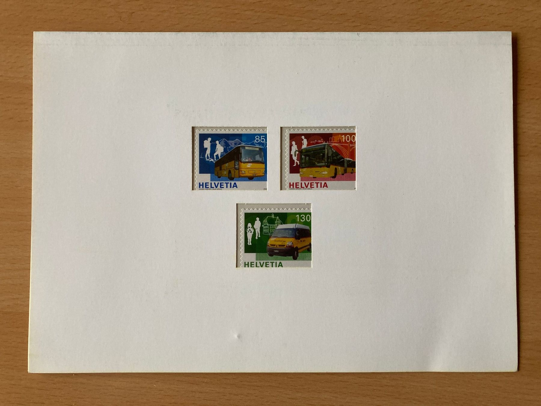 Tutti i francobolli: Folder 100 Jahre Postauto mit 3 gültigen Briefmarken – Nuovo (secondo la descrizione) da Lütisburg venduto da wiesenpippau 1