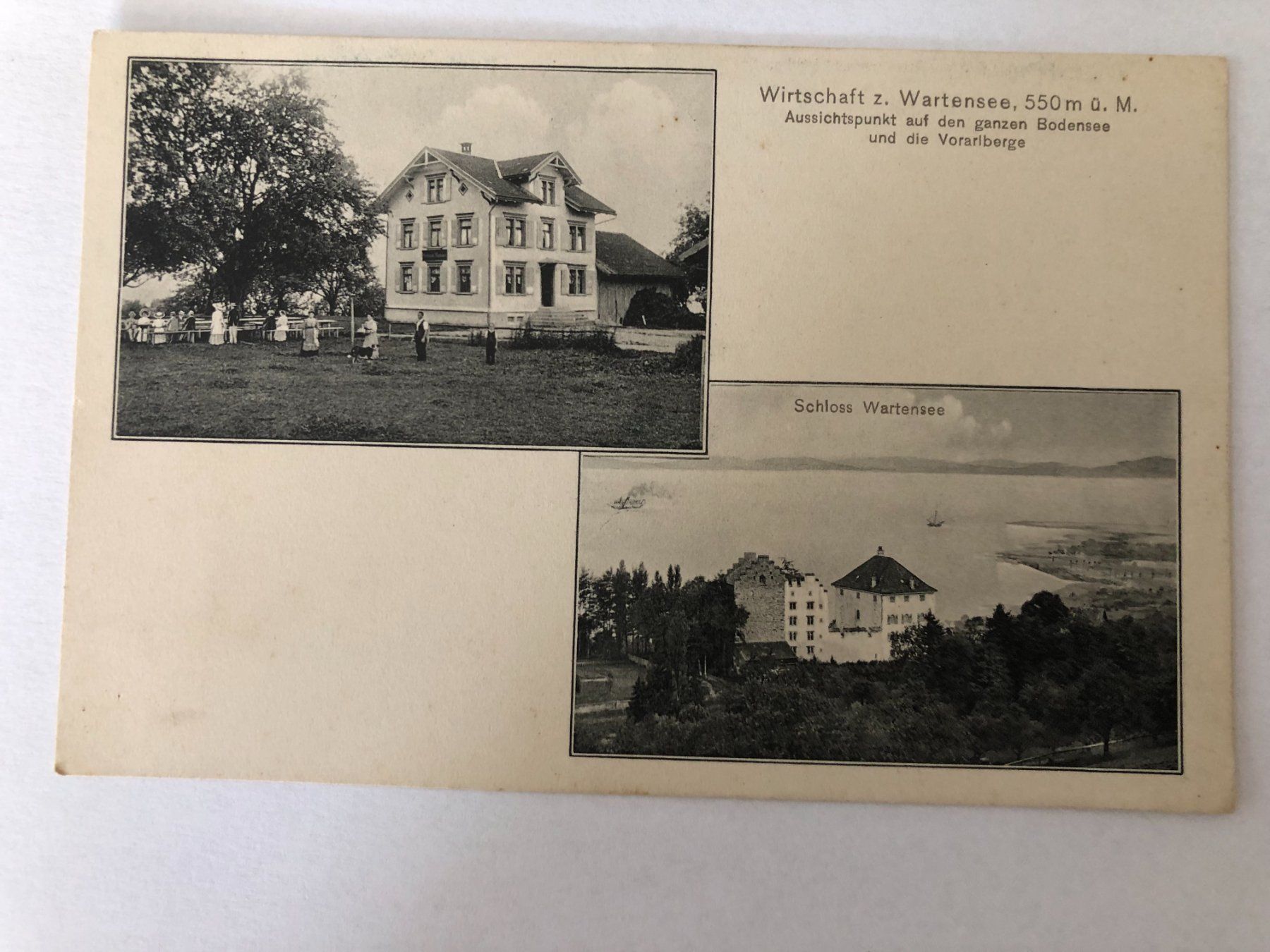 Cartoline postali: Ansichtskarte Wirtschaft Wartensee Schloss Wartensee – Usato da Pfäffikon ZH venduto da Waltoversand