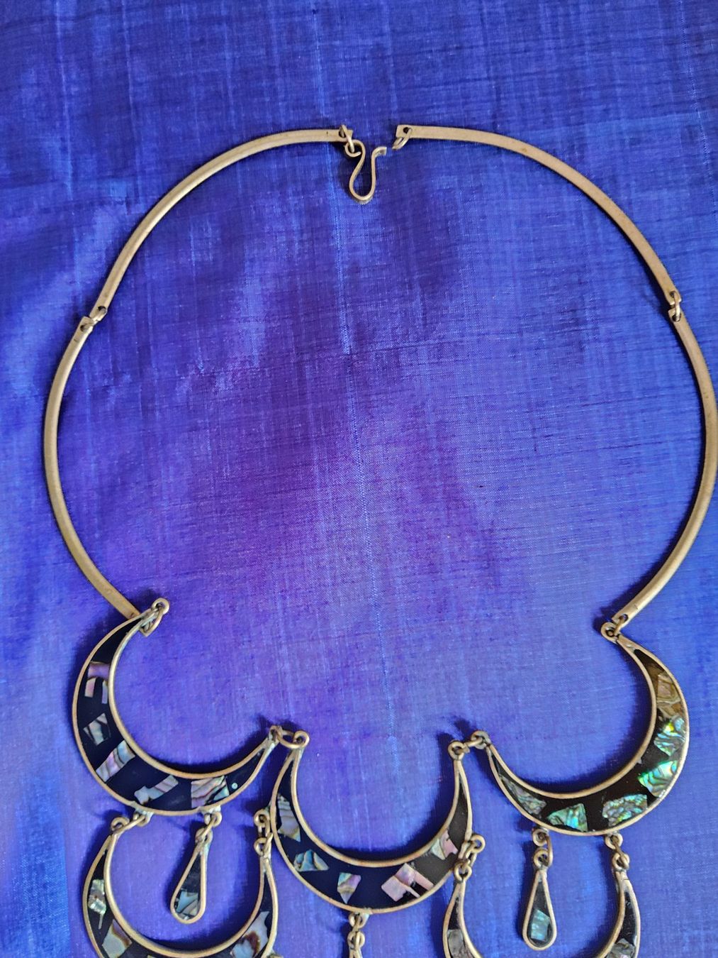 Catenine: Vintage TOP Alpaca Abalone Collier, 70er – Usato da Zürich venduto da philpip 8