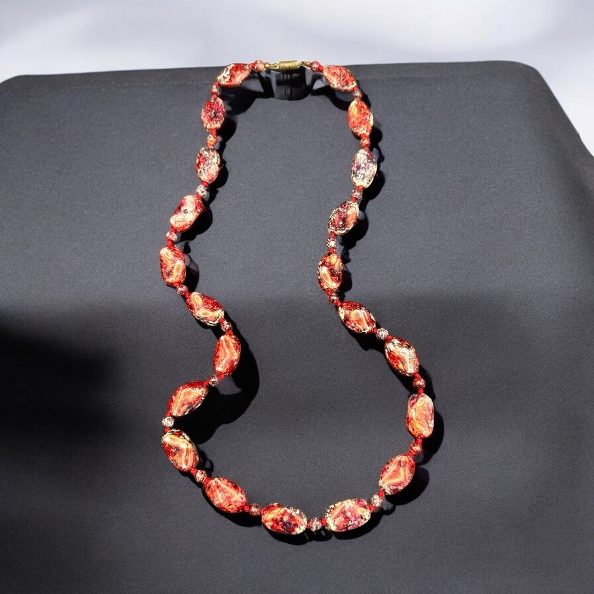 Catenine: Vintage Kette aus Glas-Paste – Usato da Lamone venduto da LaCantinaMagica 6