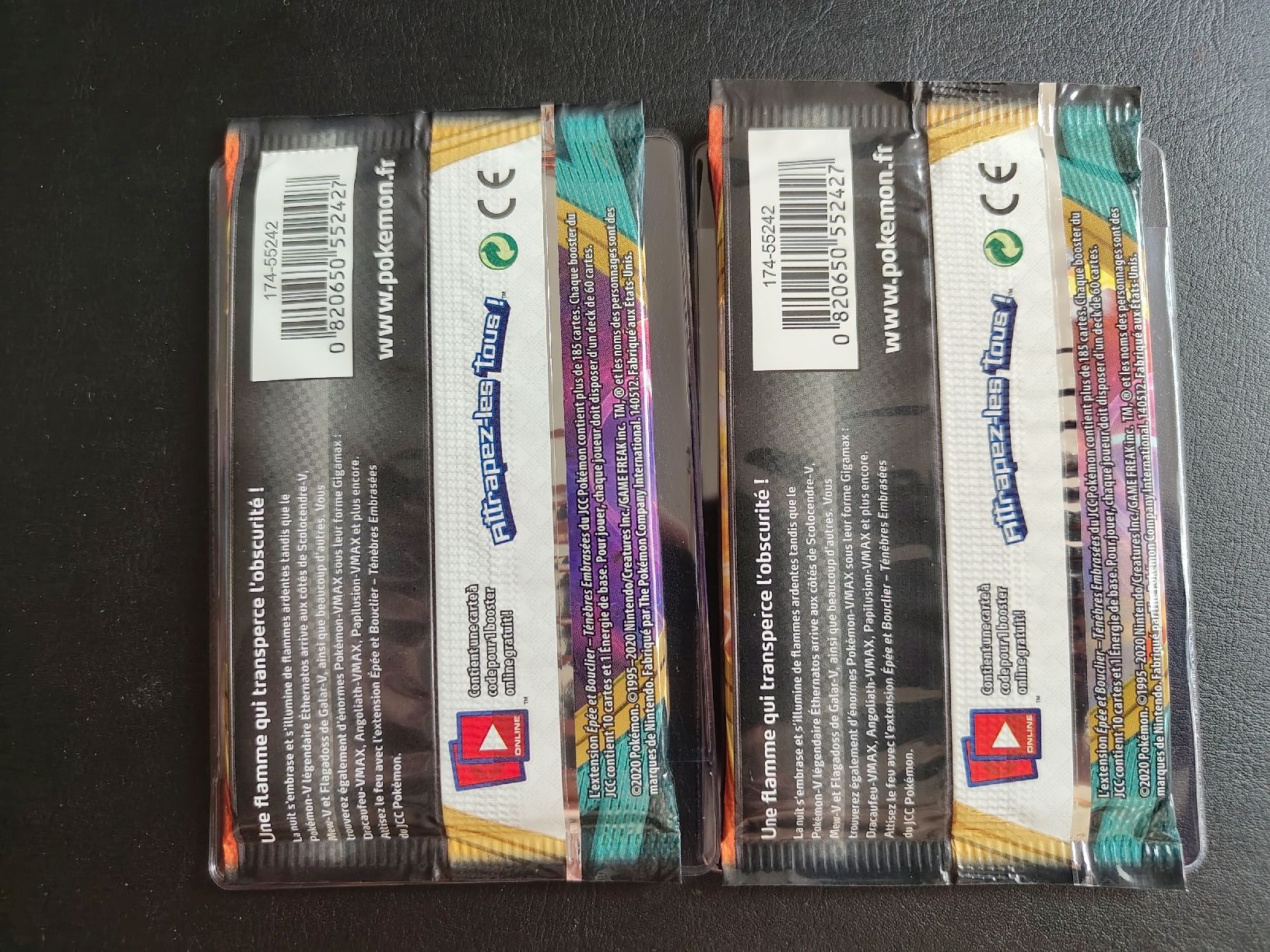 Pokémon Carte collezionabili: 2x Booster Ténèbres embrasées  – Nuovo (secondo la descrizione) da Lausanne venduto da PokePoke 1