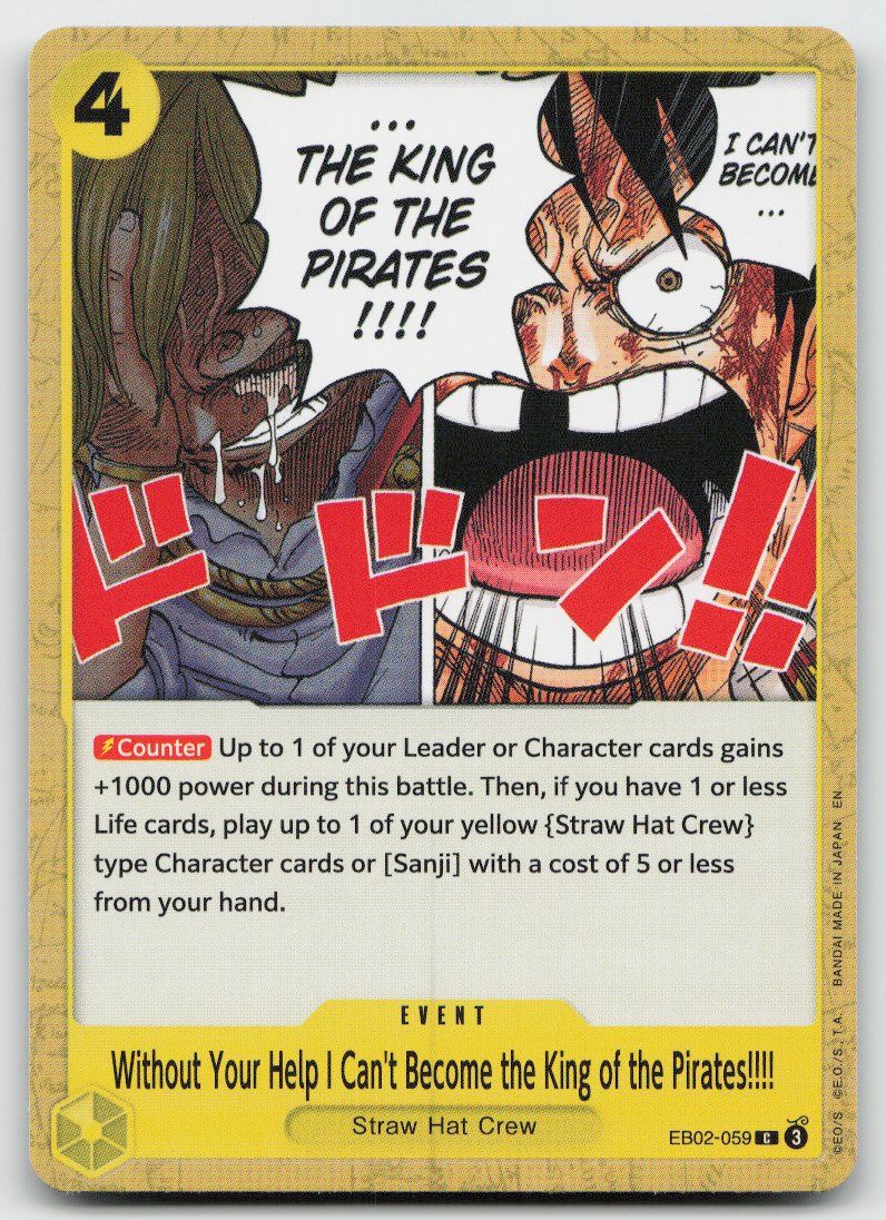 Bandai Sammelbilder & Trading cards: One Piece Without Your Help I Can't...  EB02-059 C – Gebraucht aus Lugano von VlaseCard