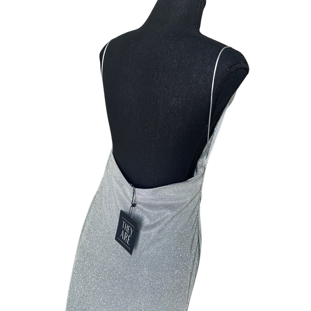 Kleider: DESIGNER-MIDI-PARTYKLEID SILBER GLITZER M – Neu und originalverpackt aus Zofingen von JumpInVintage 3