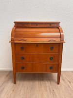 Vintage Zylinder-Sekretär im Biedermeier-Stil Kirschbaum
