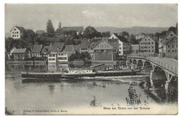 Stein am Rhein (SH) Dampfschiff Neptun senkt Kamin - 1909