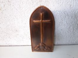 Kruzifix aus Kupfer, Wandrelief, Christentum, Kirche!