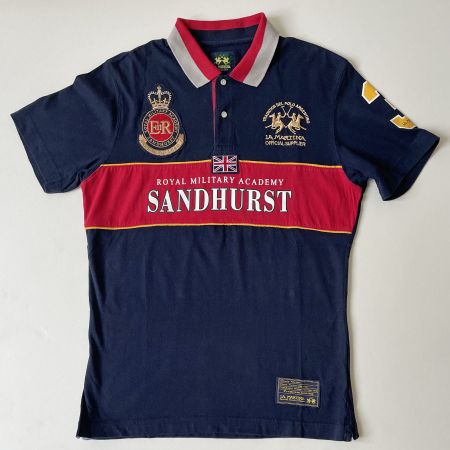 Polo-Shirt S/M LaMartina SANDHURST nachtblau rot Nr. 3