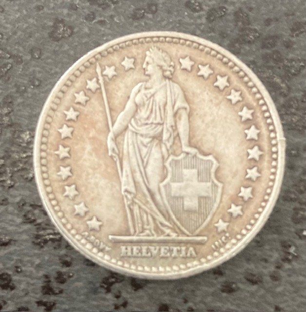 Tutti le monete: 1 Schweizer Franken (1956) – Usato da Dürnten venduto da Scheidegg32 1