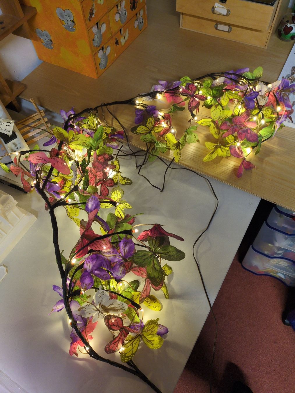Ghirlande e barre luminose: Frühlingsdeko Schmetterlinge Lichterkette, – Usato da Meilen venduto da Frensch7 2
