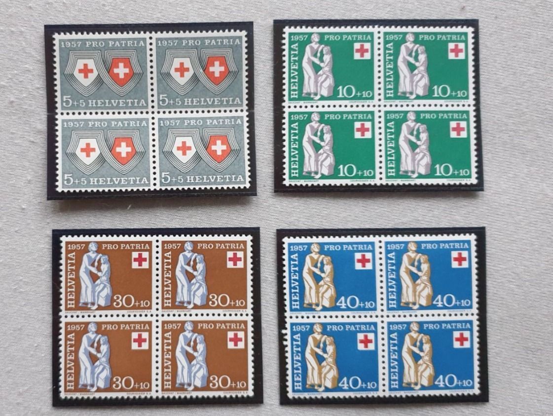 Tutti i francobolli: (480) Pro Patria 1957 – Usato da Schwarzhäusern venduto da Inot3