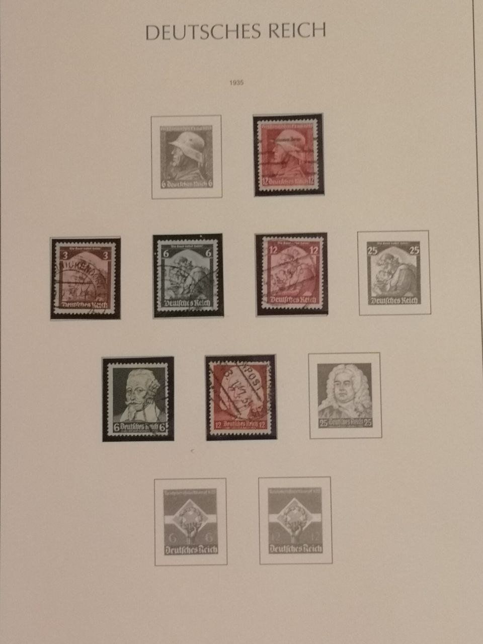 Tutti i francobolli: Deutsche Briefmarken 1932-1936. 10 Seiten. – Usato da Bern venduto da Yunkom 4