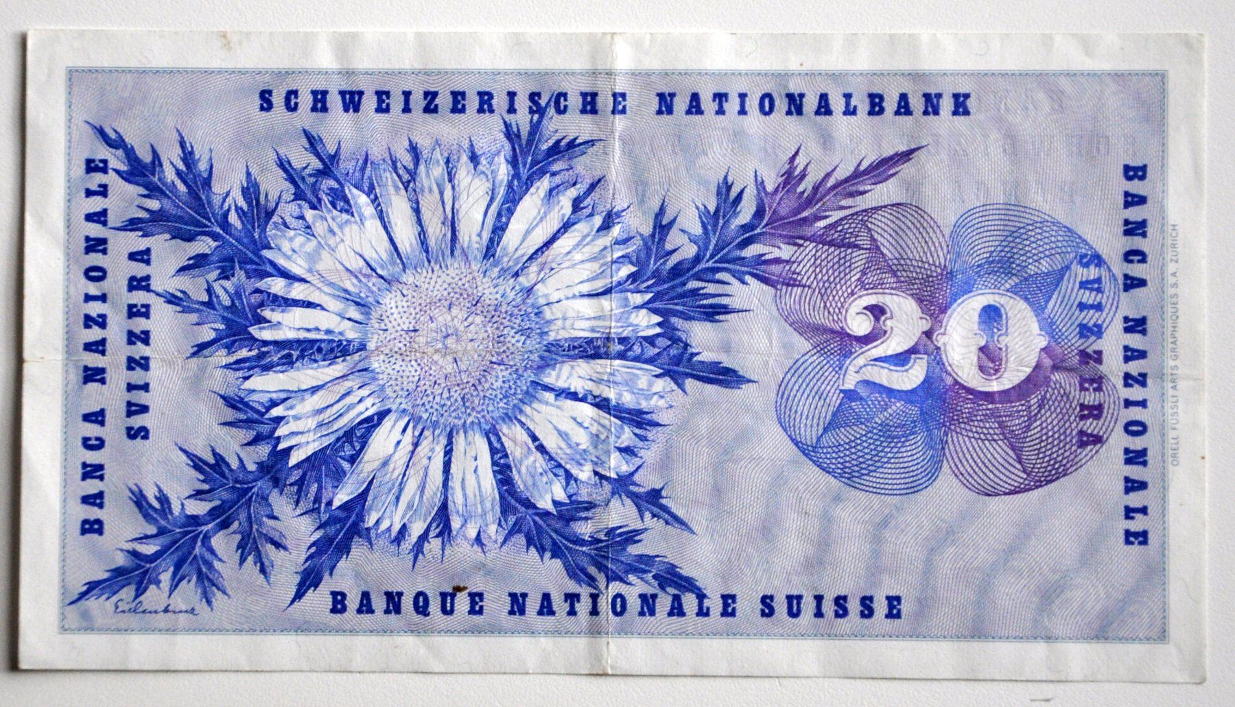 Banknoten: 20 Franken Note – Gebraucht aus Andwil TG von Wanton25 1