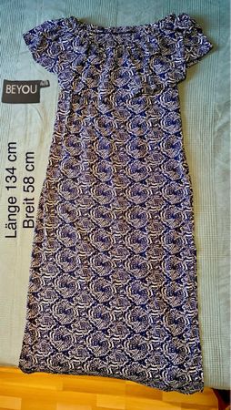 Umstandskleid | BEYOU Summer Dress, Blue/White Pattern