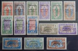 Kamerun Franz. Kolonie ex. Kat. 30-46 */(*)/gest. 1916/17