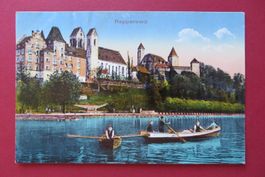 Ansichtskarte Rapperswil gelaufen ca 1925 Boot