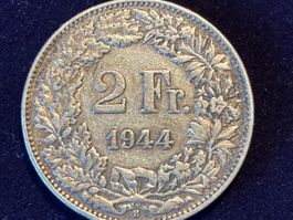 2 Fr. Silbermünze 1944