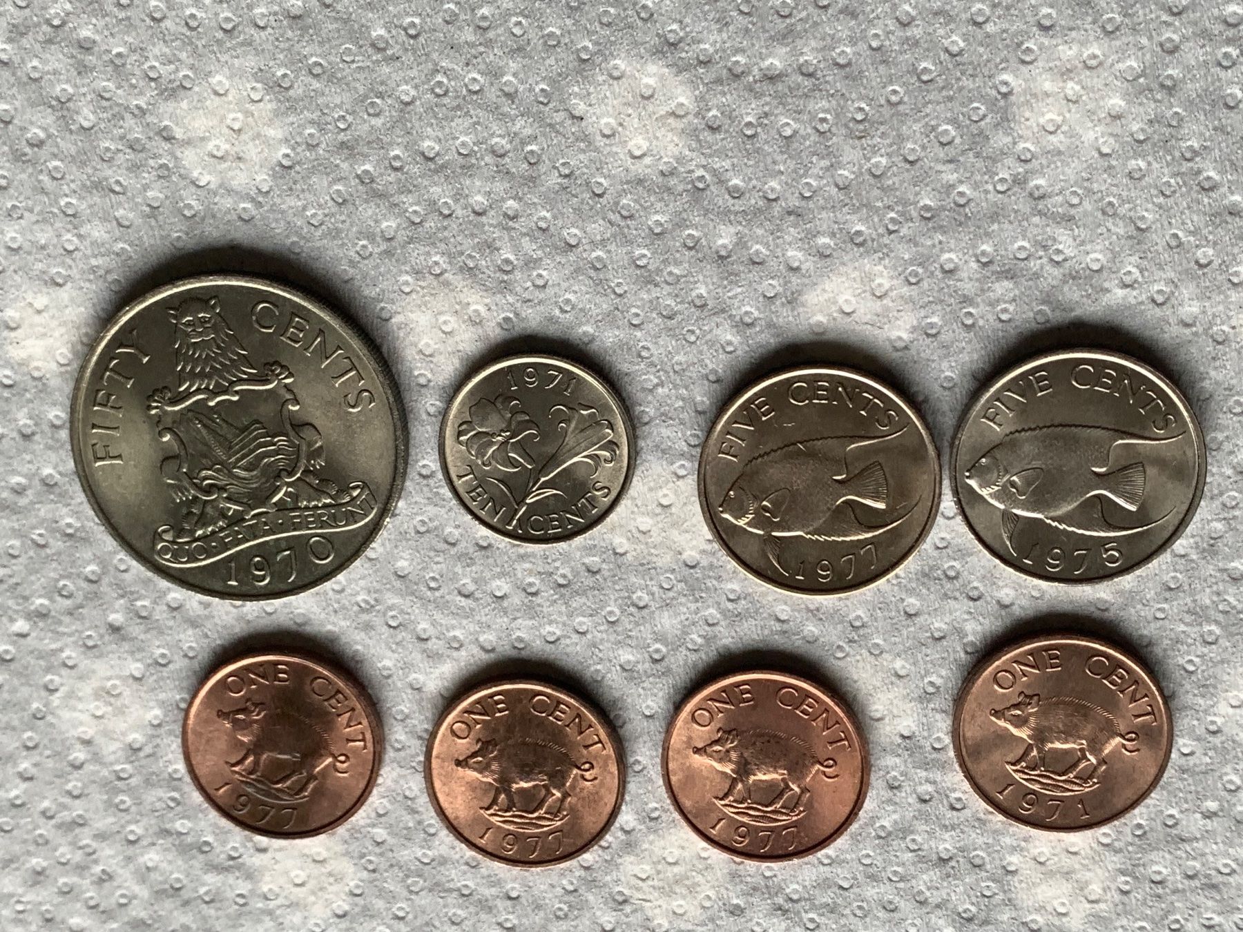 Tutti le monete: Münzen Bermuda 1970 – Usato da Basel venduto da Akinom50 1