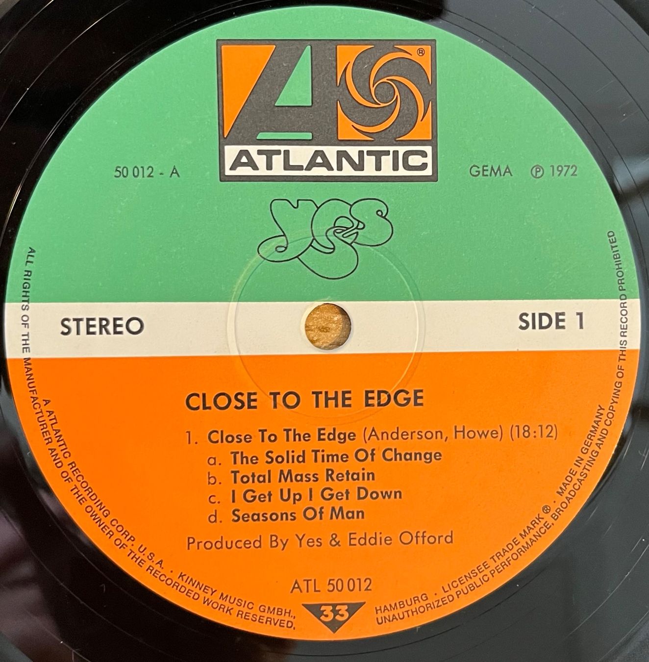 Vinyles: YES - CLOSE TO THE EDGE - 33 Tours – D'occasion à Bussigny par vinyl-pas-cher 3
