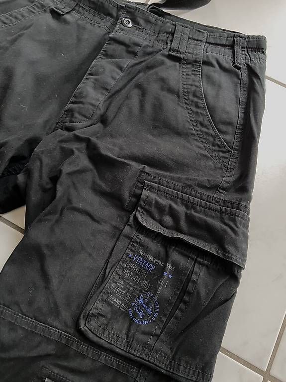 Pantaloni: Brandit Cargo Hose, Schwarz – Usato da Staufen venduto da Shapi 1