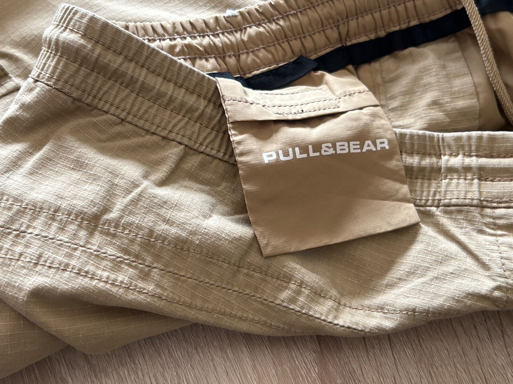 Pull&Bear Hosen: Pull&Bear Herren Cargo Hose beige elastischer Bund Gr. M – Gebraucht aus Brunnen von Nala2929 9