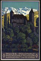 Steindruck-AK Rapperswil /Lac de Zurich,