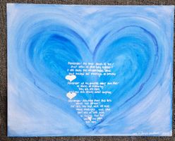 Handgemaltes Liebesbild "Herzgedicht"
