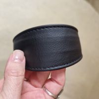 Windhund-Halsband, leder, schwarz, neu