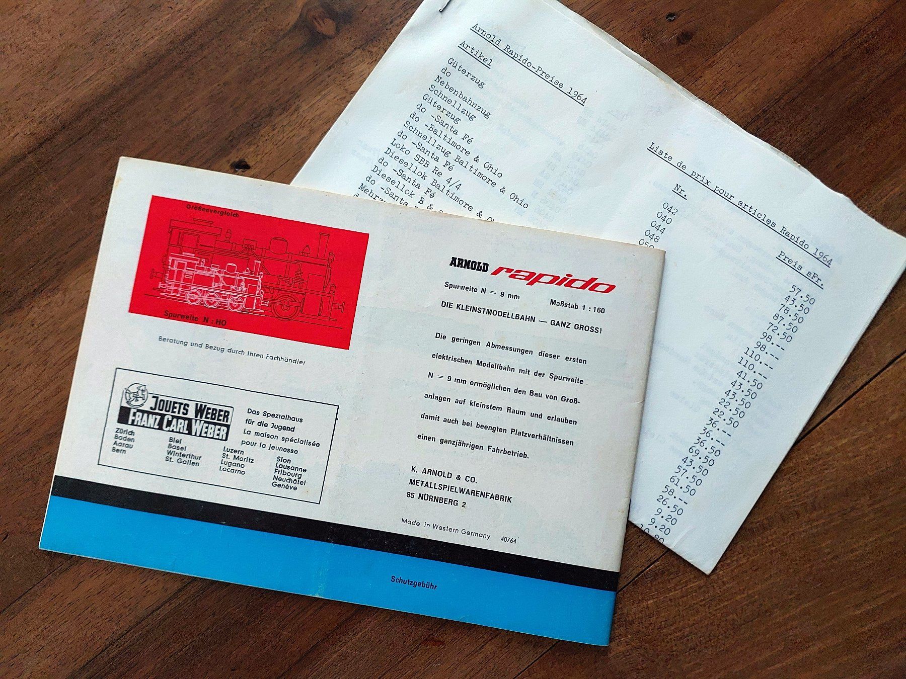 Zeitschriften & Magazine: Arnold Rapido - Modellbahn Katalog 1964/65 – Gebraucht aus Schönenwerd von Steidi 8