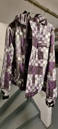 Winterjacke Damen Gr.S von Rehall, lila kariert Top!