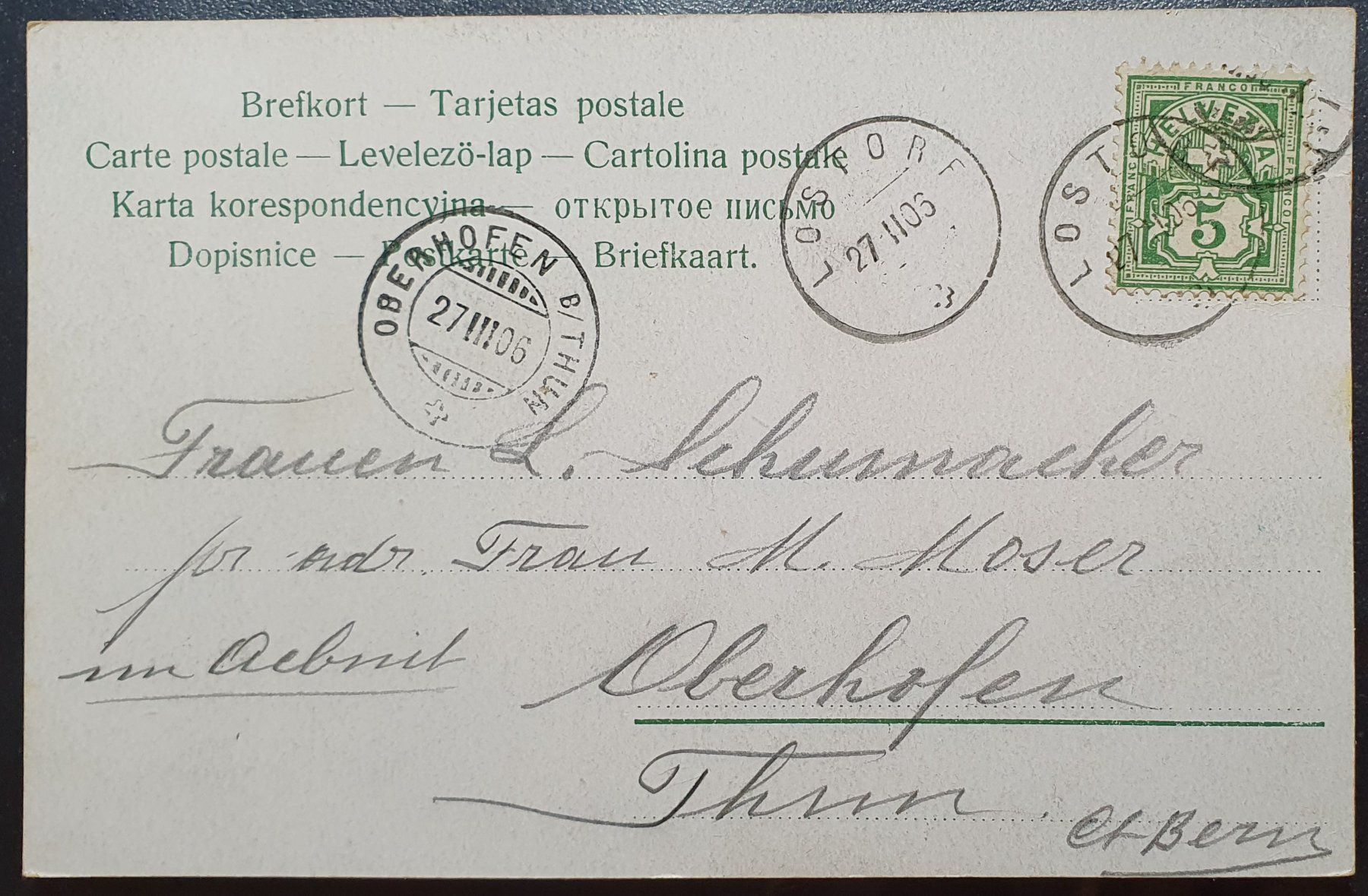 Cartoline postali: Gruss aus Bad Lostorf 1906 TOP – Usato da Kreuzlingen venduto da Rschweiz1 1