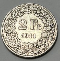 2 Franken - stehende Helvetia - 1911 B (Silber .835)