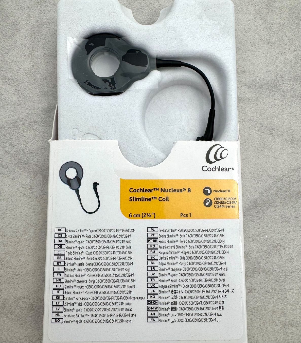 Attrezzature mediche: Cochlear Nucleus 8 Slimline-Spule Hörhilfe – Nuovo (secondo la descrizione) da Hermetschwil-Staffeln venduto da Mobile2013