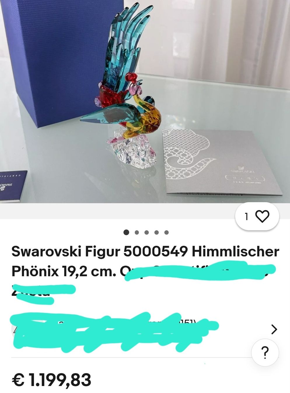 Swarovski Statuette: Original Swarovski Phönix Figur – Usato da Liestal venduto da swary007 6