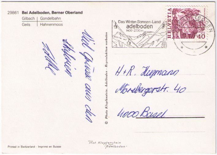 Cartoline postali: Adelboden - 4 Bild AK – Usato da Binningen venduto da Mountainrider 1