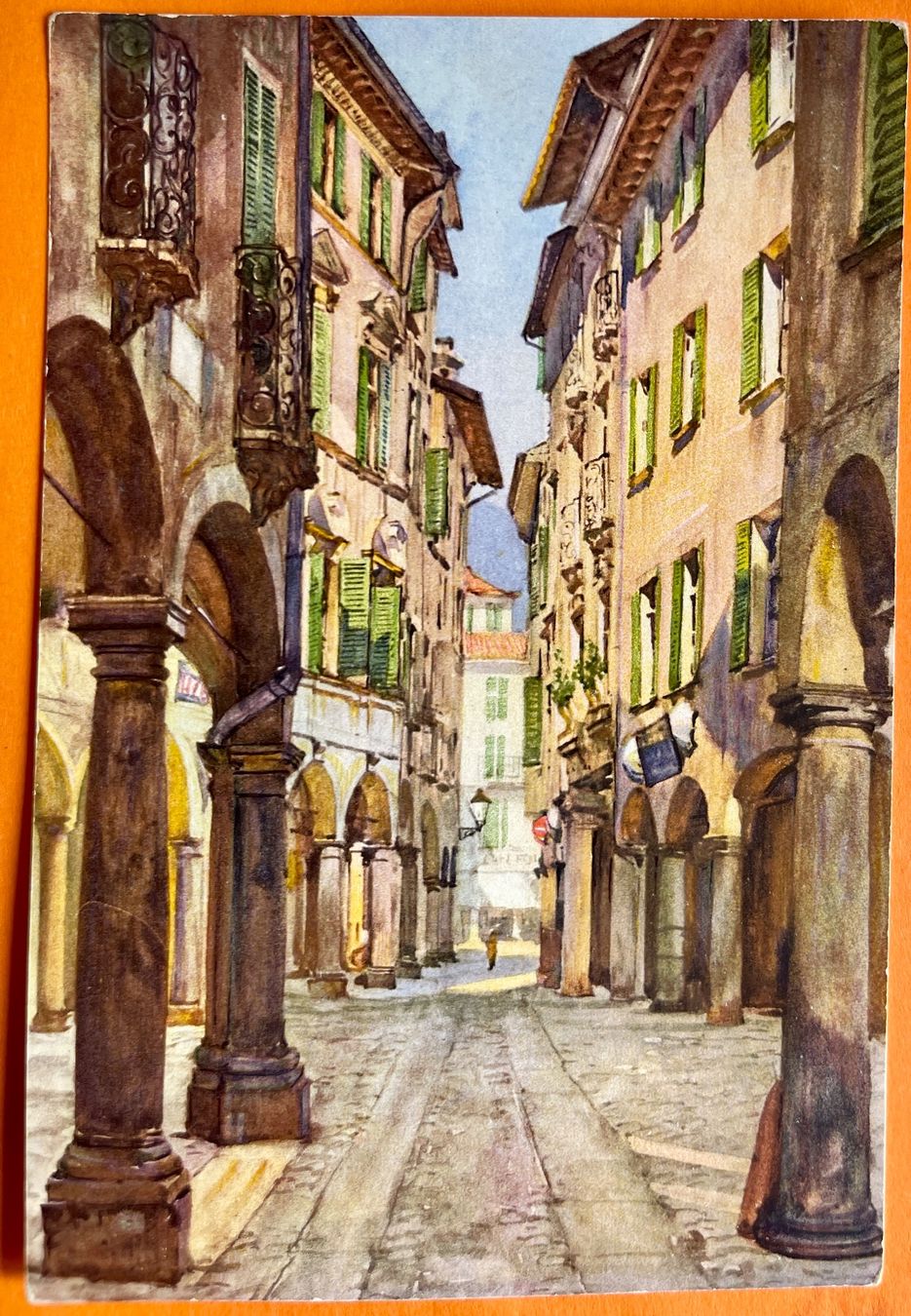 Cartoline postali: LUGANO - VIA PESSINA 1936 – Usato da Lutry venduto da Ediego