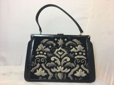 Handtasche mit Gobelin-Stickerei ! Vintage !