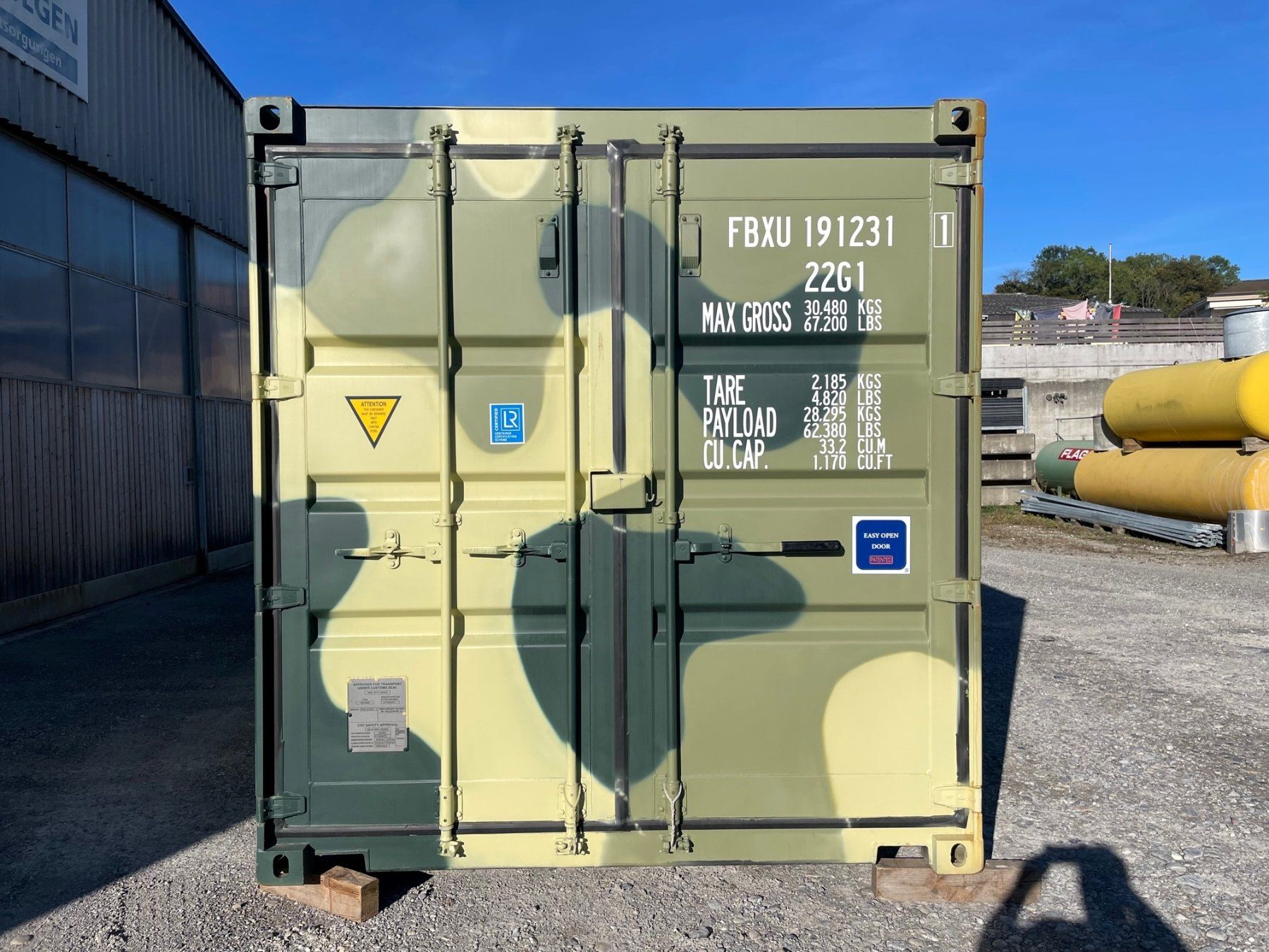 Baucontainer: 20' Seecontainer Army, Container, Lager, Garage, Armee! – Neu (gemäss Beschreibung) aus Kradolf von BKSAG 3