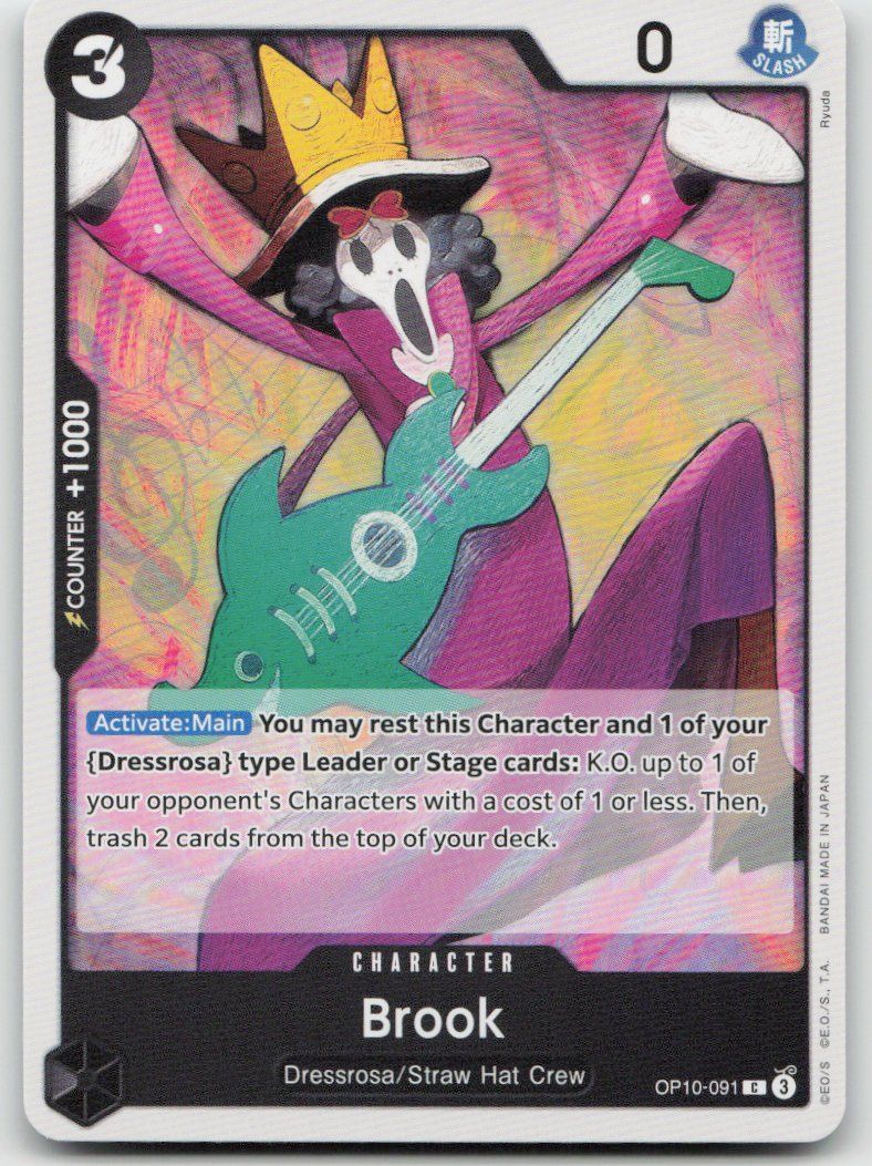 Bandai Carte collezionabili: One Piece Brook OP10-091 C – Usato da Lugano venduto da VlaseCard
