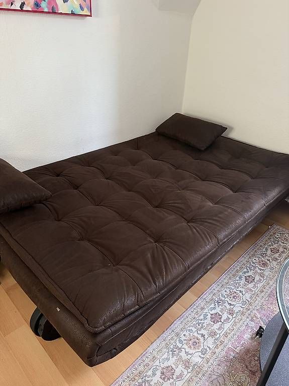 Divani: SCHLAFSOFA Lederlook Dunkelbraun – Usato da Luzern venduto da mil_xw6g 1