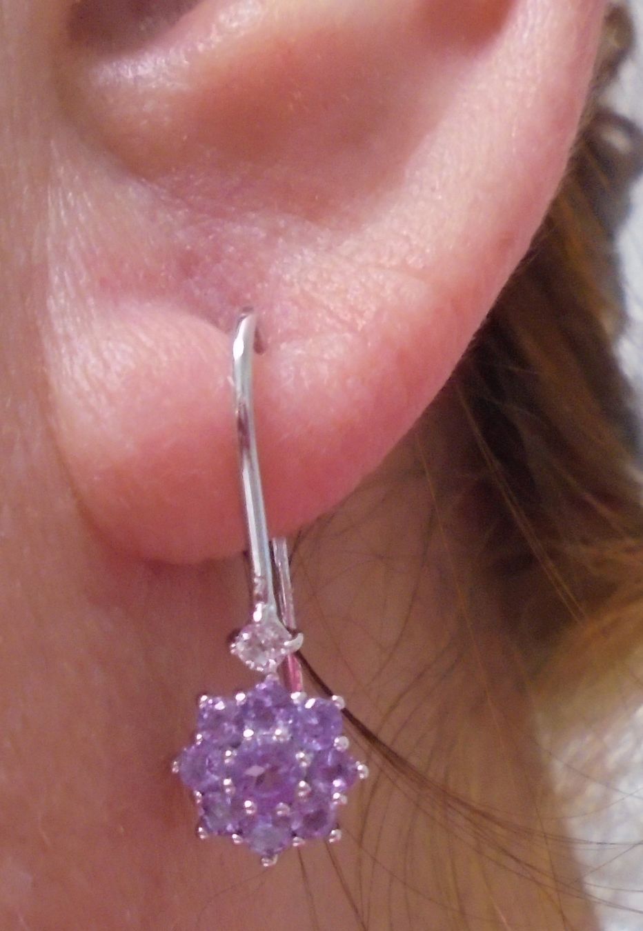 Orecchini pendenti & Orecchini a lobo: Echtschmuck: Amethyst-Silberohrhänger – Nuovo (secondo la descrizione) da Zuchwil venduto da maumauchi 2