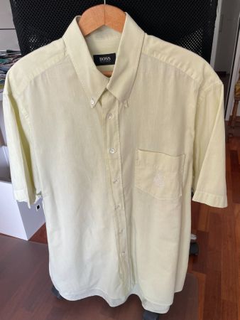 Chemise HUGO BOSS jaune à manches courtes