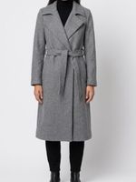 Damen Mantel grau Grösse 38 H&M mit Bindegürtel