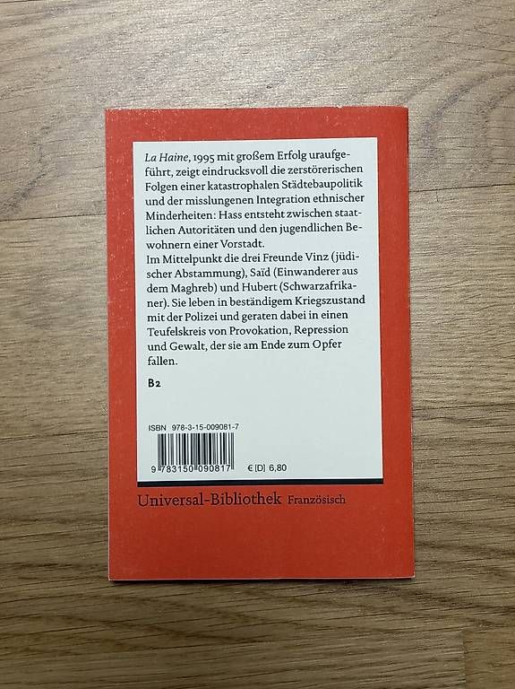 Libri: La Haine - Reclam – Usato da Meilen venduto da max_8csn 1