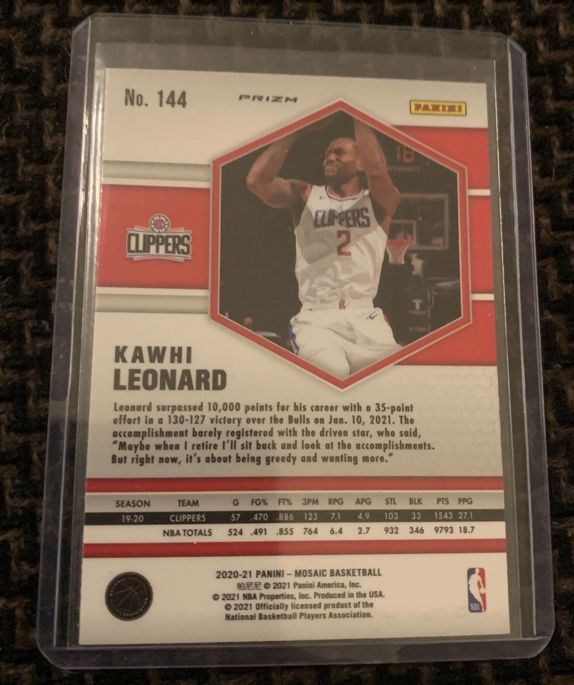 Panini Carte collezionabili: Mosaic Kawhi Leonard Card – Nuovo (secondo la descrizione) da Muttenz venduto da joba23 1